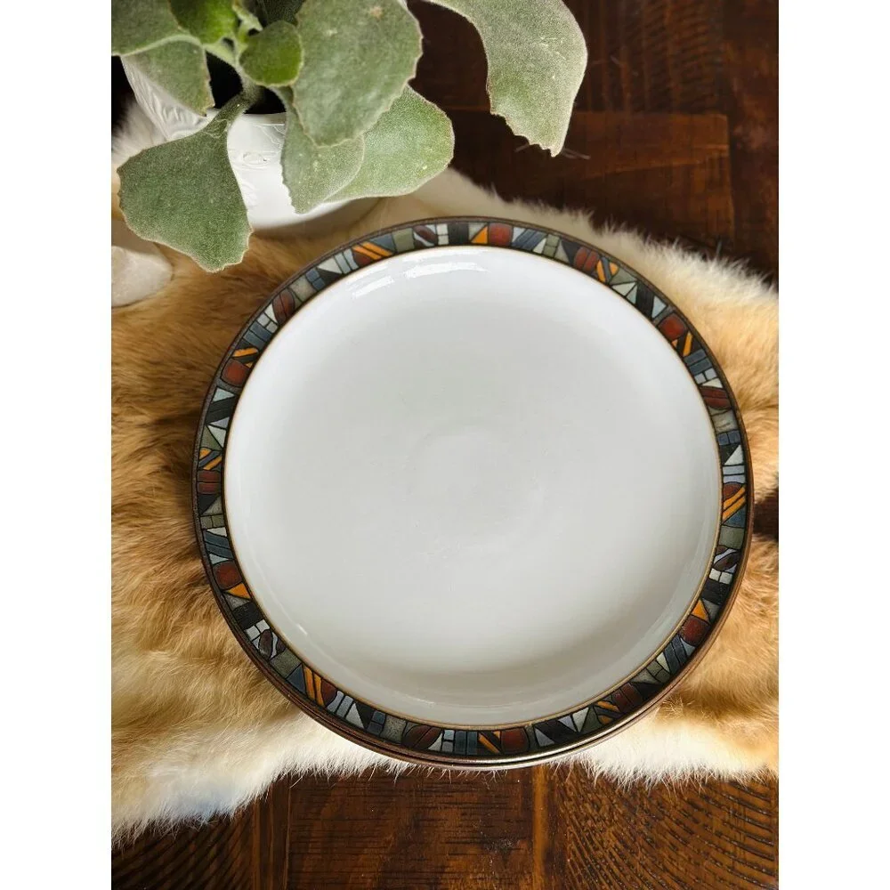 Two Denby Langley‎ Marrakesh dinner plate Stoneware multicolor dinnerware
